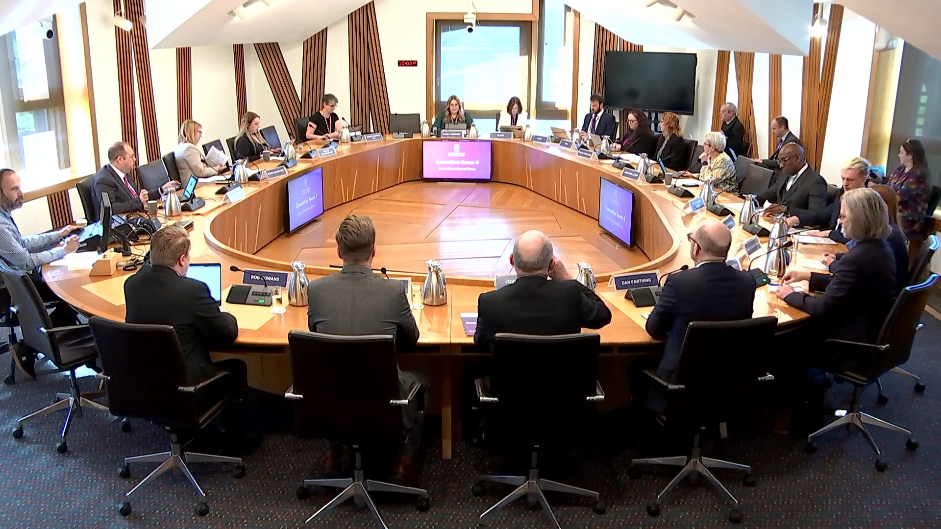 Photo from Suicide Prevention in Scotland evidence session